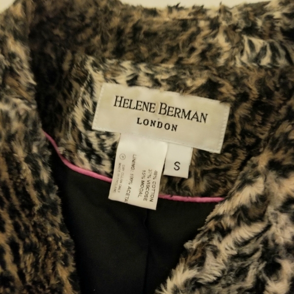 PRICE DROP! Helene Berman London Faux Leopard Coat - Picture 4 of 4